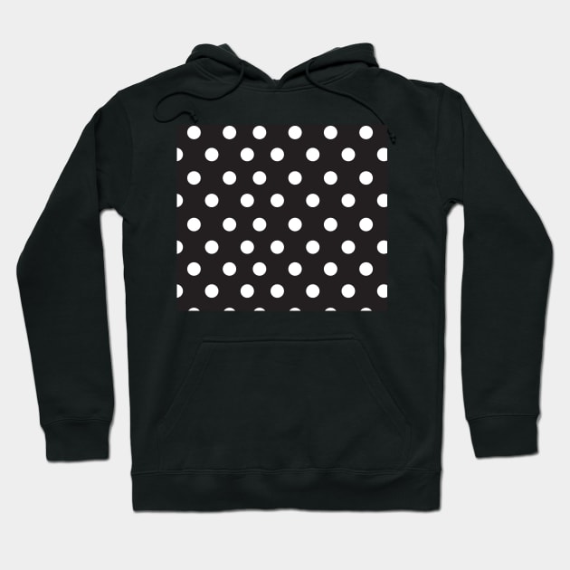 Black and white polka dot hoodie sale